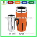double wall stainless steel mug with rubber coating